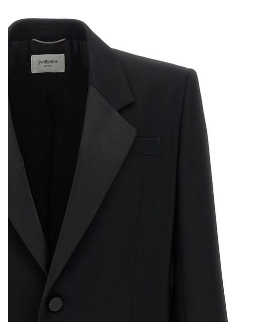 Saint Laurent Black Wool Blazer Clothing for men
