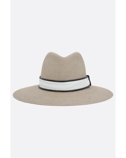 Brunello Cucinelli White Natural Straw Fedora