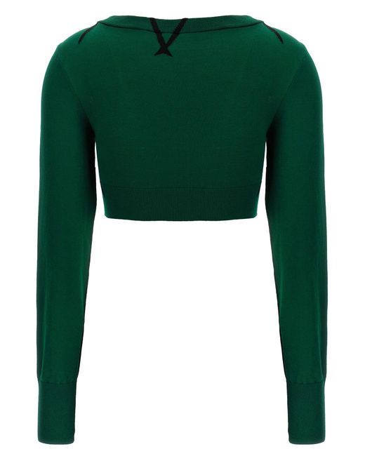 Burberry Green Argyle Pattern Sweater Sweater, Cardigans