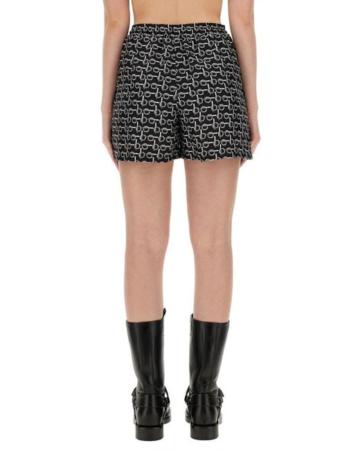 Burberry Black Bermuda Shorts Mulberry Silk