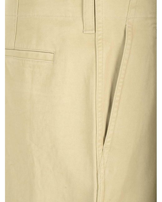 Burberry Natural Wide Leg Chino Trousers for men