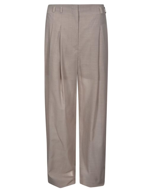 Philosophy Di Lorenzo Serafini Gray Concealed Oversized Trousers
