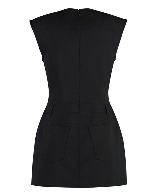 Acne Black Wool-Blend Dress