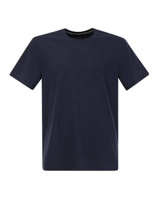Fay Blue Cotton T-Shirt for men