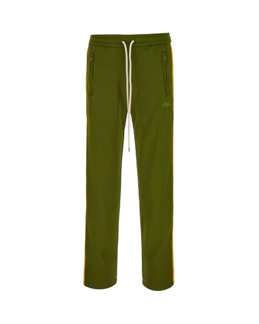 Drole de Monsieur Green Military Polyester Blend Joggers for men