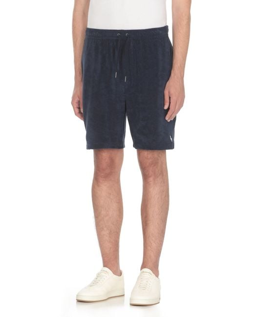 Ralph Lauren Blue Terry Cloth Bermuda Shorts for men