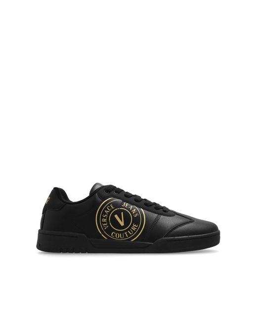 Versace Black Sports Shoes With Logo for men