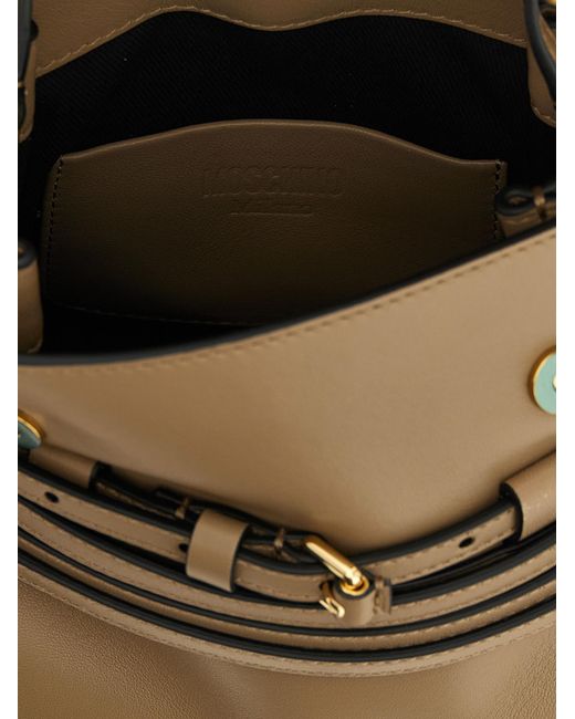 Moschino Brown Tie Me Handbag