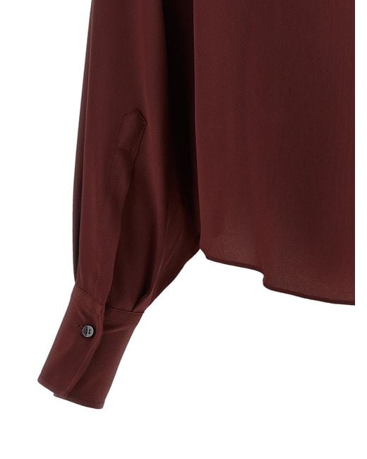 Brunello Cucinelli Purple Silk Blouse