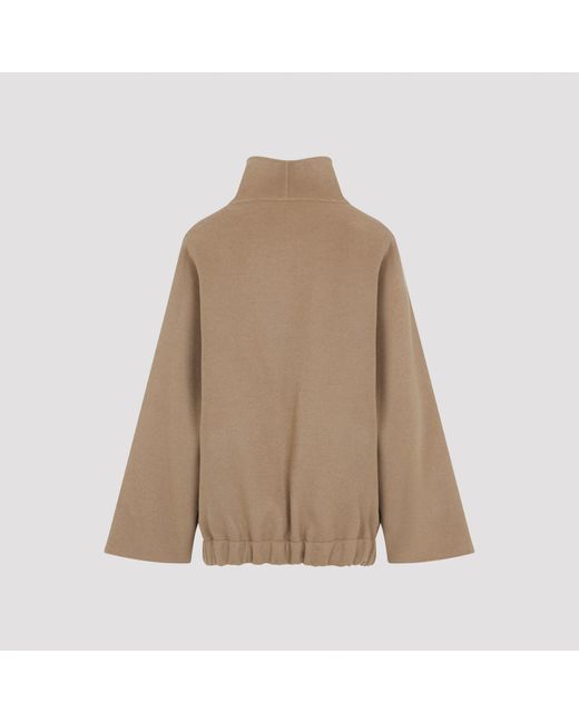 Khaite Natural Zip-Front Jacket