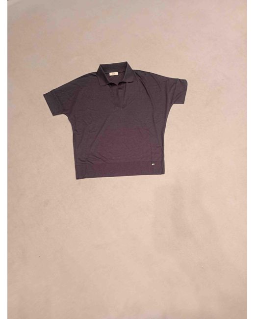 Herno Purple Polo Jersey Cotton