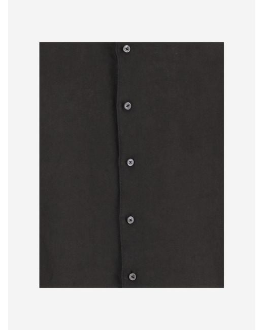 Alessandro Gherardi Black Linen Shirt for men