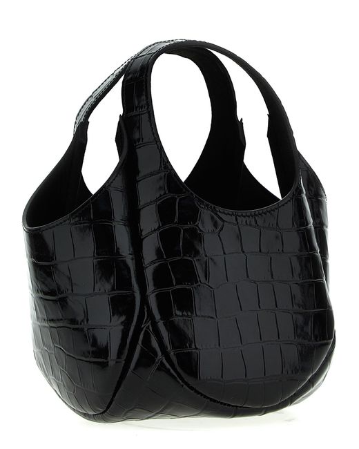 Coperni Black Croco Mini Bucket Swipe Handbag