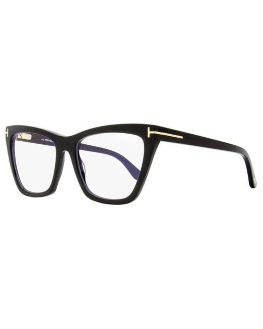 Tom Ford Black Magnetic Clip-On Eyeglasses Tf5971-B 001 54Mm Ft5971 Plastic (Acetate)
