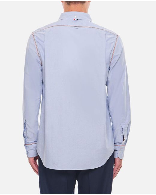 Thom Browne Blue Light Cotton Shirt for men