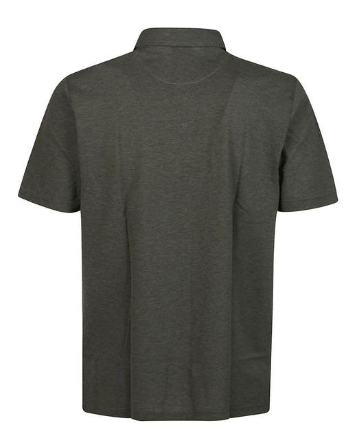 Barba Napoli Green Short Sleeve Polo Shirt for men