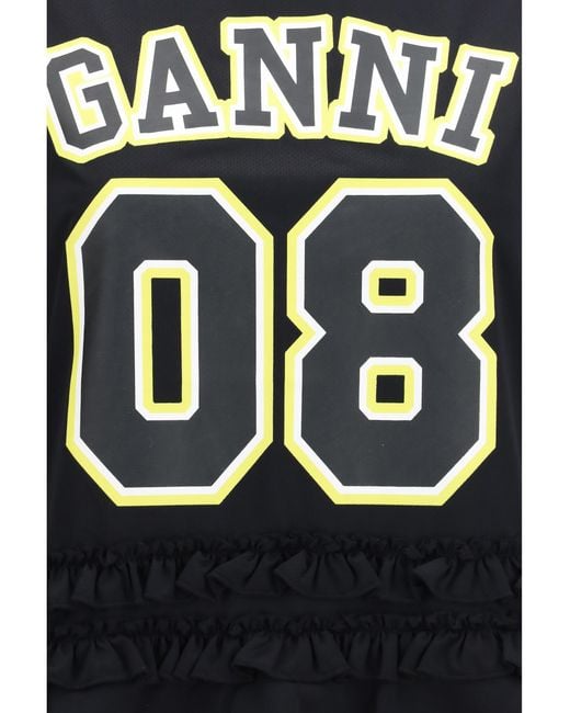 Ganni Blue Tank Top Cycora Polyester