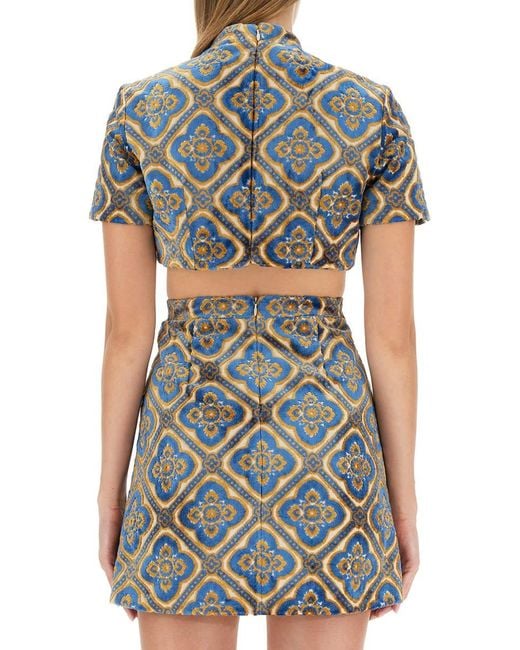 Etro Gray Top Cropped