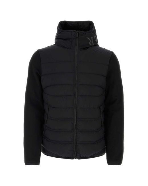 Moncler Black Cotton And Nylon Zip Up Jacket for men