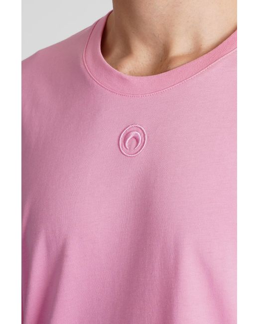 MARINE SERRE T-shirt In Rose-pink Cotton for men