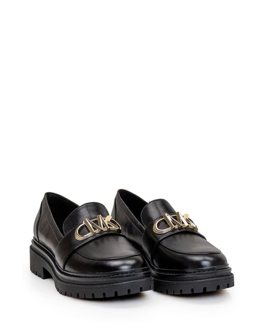 Michael Kors Black Michael Parker Lug Moccasins