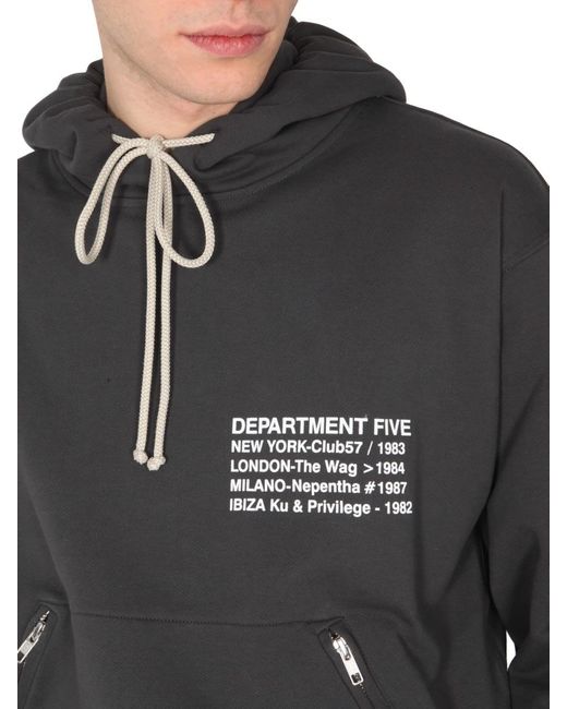 Department 5 Gray Logo Print Sweatshirt for men
