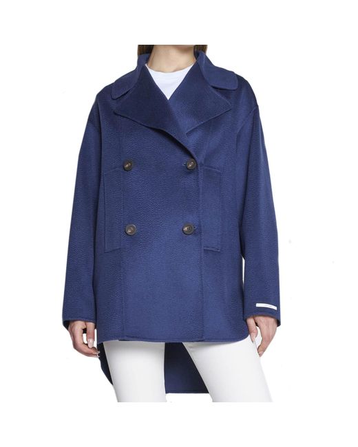 Sportmax Blue Nausica Cashmere Coat
