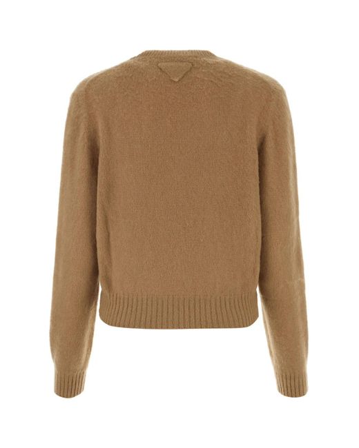 Prada Natural Camel Cashmere Sweater
