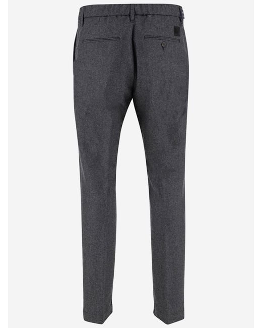 Jacob Cohen Gray Stretch Wool Trousers for men
