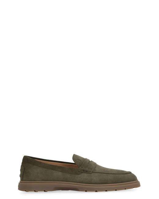 Tod's Green Penny Logo-embossed Loafers for men
