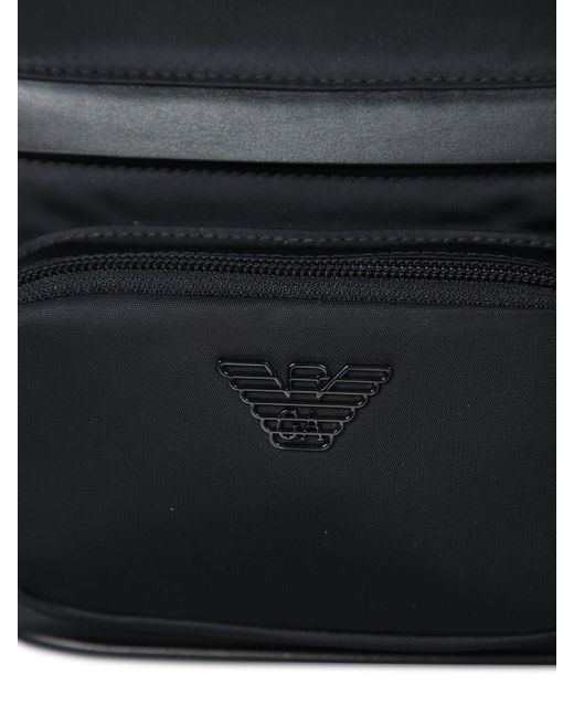 Emporio Armani Black Asv Belt Bag for men