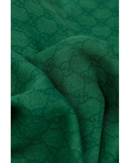 Gucci Green Wool Scarf for men