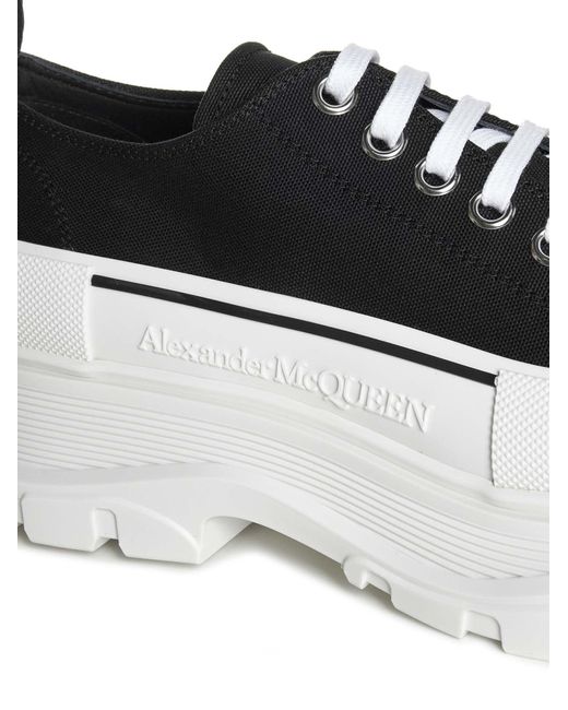 Alexander McQueen White Tread Slick Low Top Sneakers for men