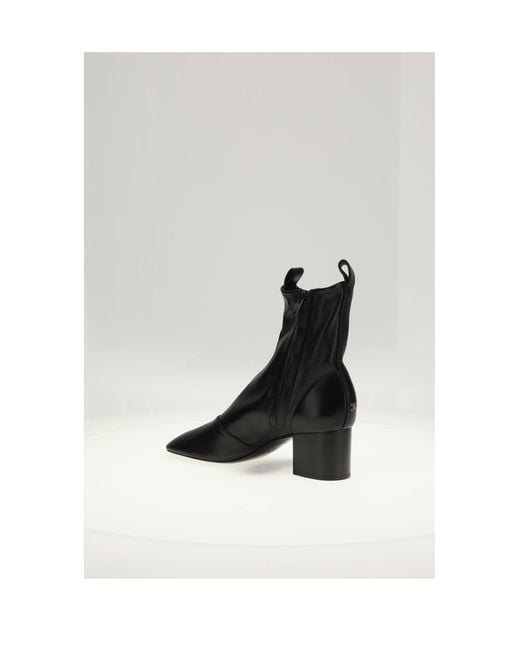 Céline White Zipped Boot 55 Upper: Lambskin