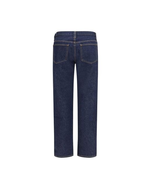 Khaite Blue Cotton Straight