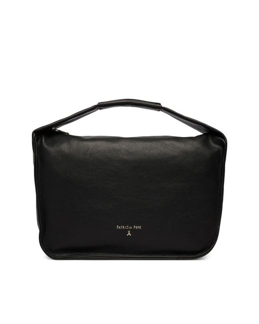 Patrizia Pepe Black Shoulder Bag Leather