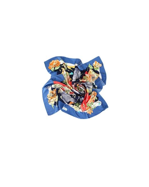 Ferragamo Blue Fo Shopping Scarf