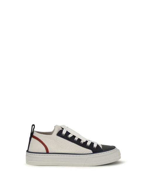 Brunello Cucinelli White Sneakers Precious Toe Upper Cotton Trainers