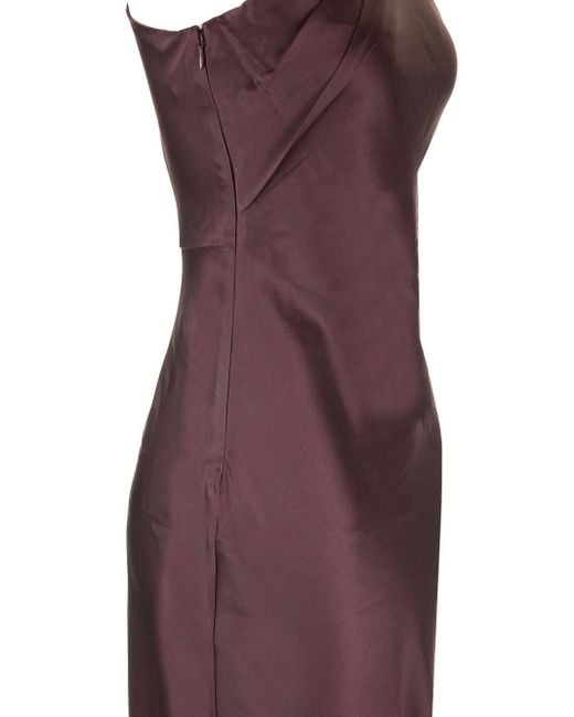 Roland Mouret Purple Silk Asymmetric Gown