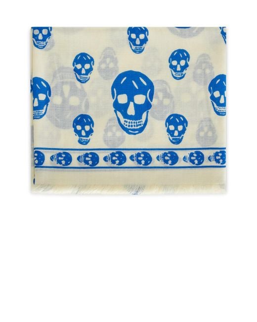 Alexander McQueen Sciarpe Foulard in Blue Lyst UK