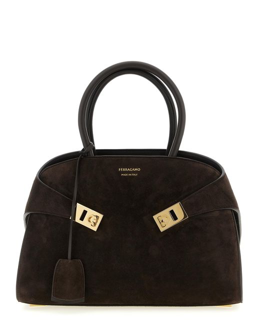 Ferragamo Black Hug Th S Handbag