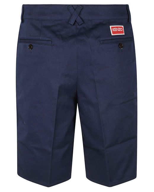 KENZO Blue Chino Shorts for men