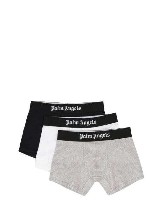Palm Angels White Set Of Three Boxers for men