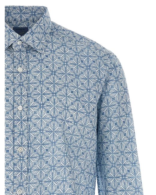Barba Napoli Blue Vintage Shirt Shirt for men