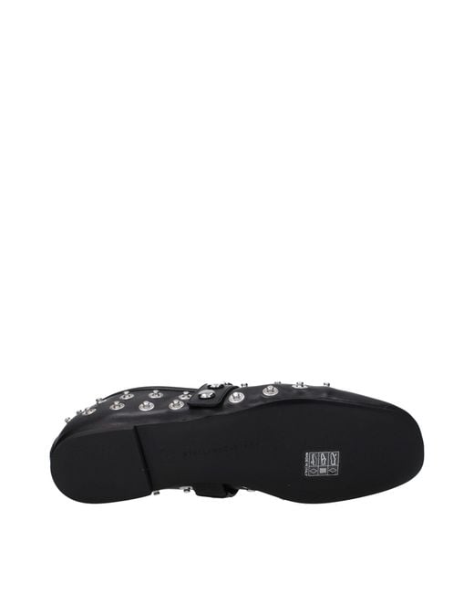 Stella McCartney Black Leather Ballet Flats
