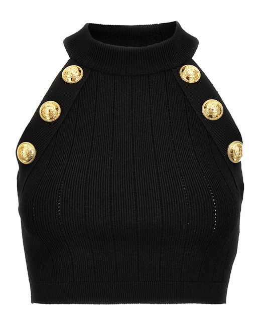 Balmain Black Chiocciola Tops