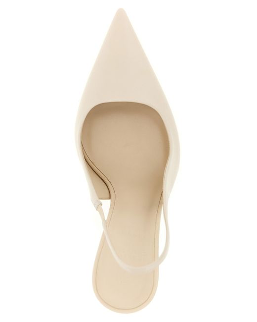 Brunello Cucinelli White Leather High Heel Pumps
