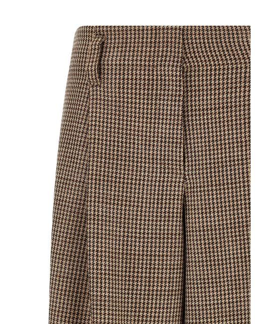 Brunello Cucinelli Natural Virgin Wool Flared Pants
