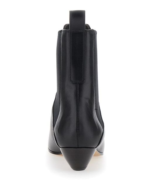 Le Monde Beryl Black Allegra Chelsea Ankle Boots With Elastic Panels