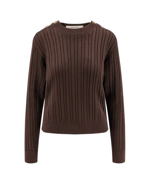 Golden Goose Deluxe Brand Brown Ofra Woven Virgin Wool Sweater